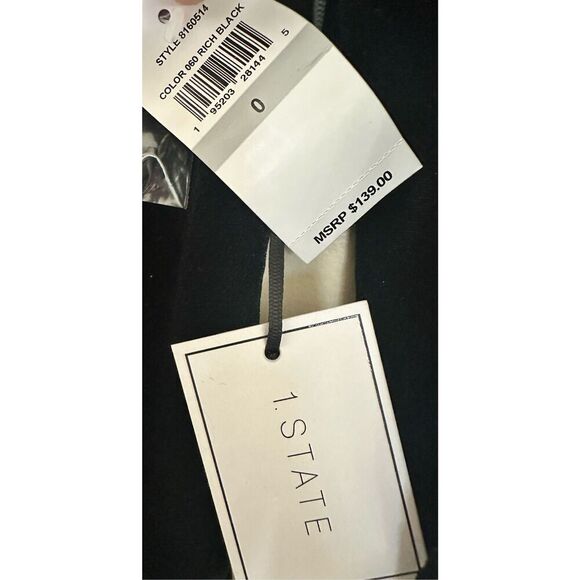1.State Black Velvet Blazer Mini Dress Size 0 New - Picture 3 of 5